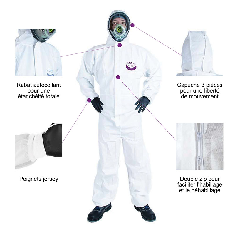 Combinaison à cagoule en microporeux WEE PRO®