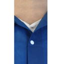 Blouse en polypropylène à pressions sans poche bleue