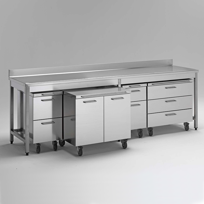 Laboratory Bench with Storage Units