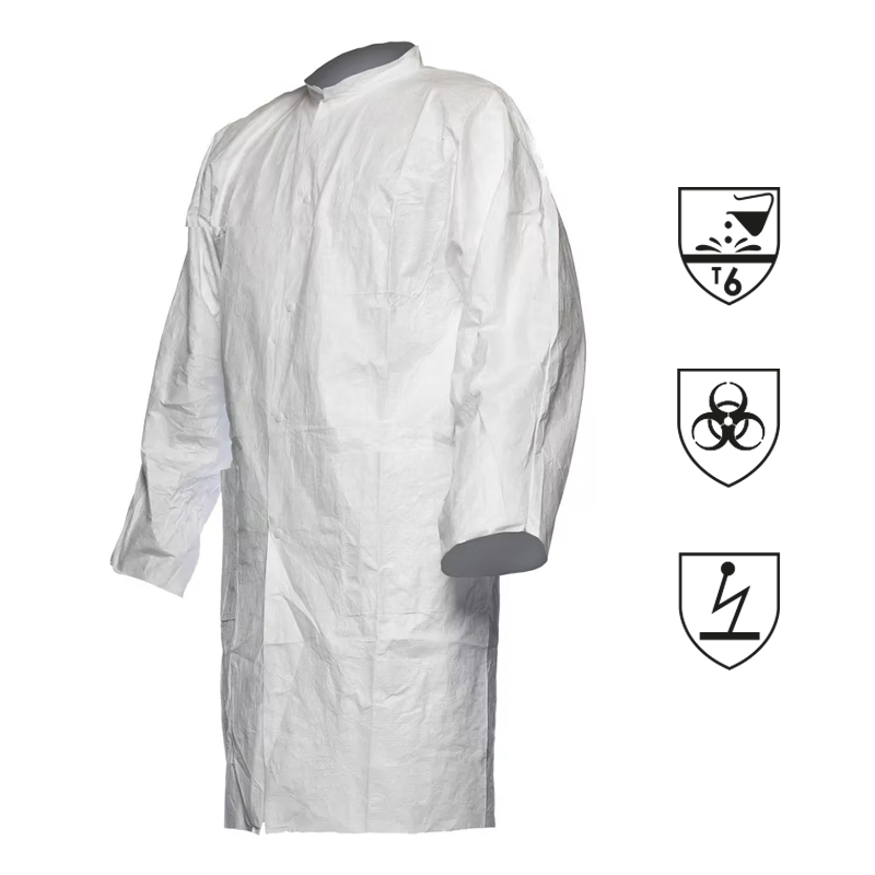 Tyvek® Press-Stud Gown With 3 Pockets "500 LABO"