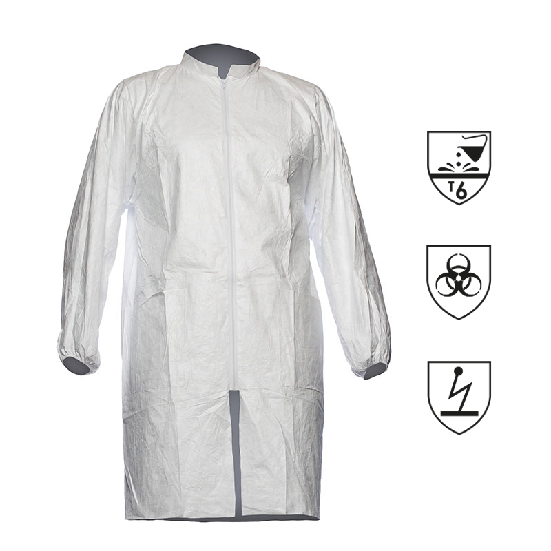 Tyvek® Zipped Gown With 2 Pockets "500 LABO"