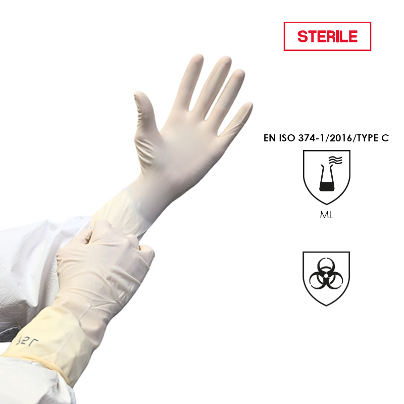 DERMA PF 11" Sterile Latex Surgical Gloves