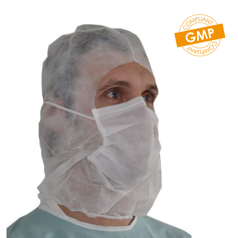 Cagoule en polypropylène avec masque intégré