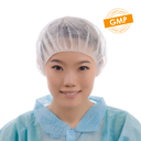 CleanView® White or Green Round Polypropylene Bouffant Cap
