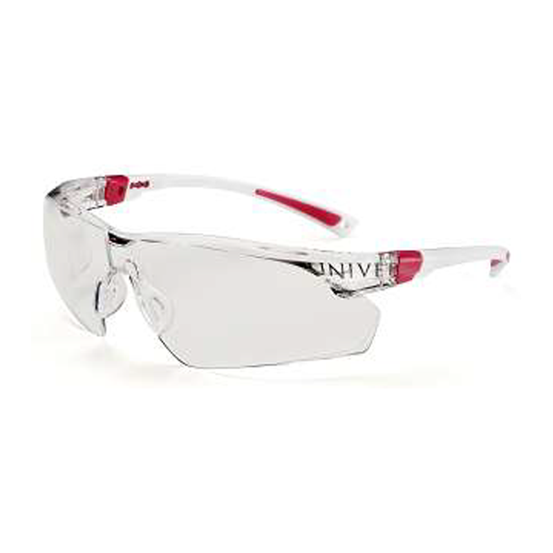 Clear & Red Safety Glasses