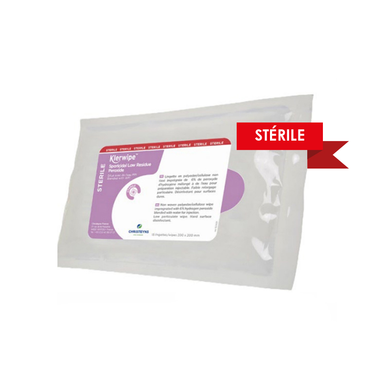Lingettes Pré-saturées Klerwipe sporicide peroxide KLERCIDE®