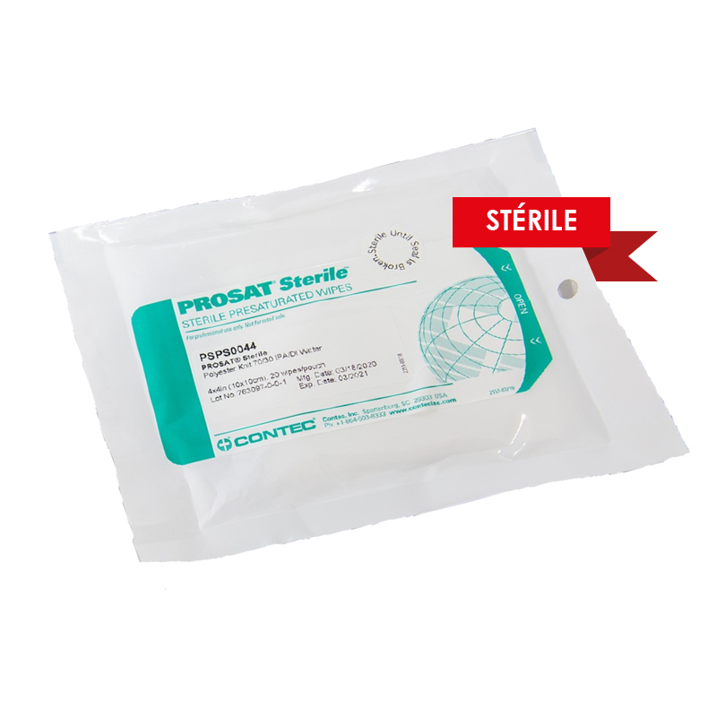 Contec® STERILE IPA Pre-Saturated Vial Wipes
