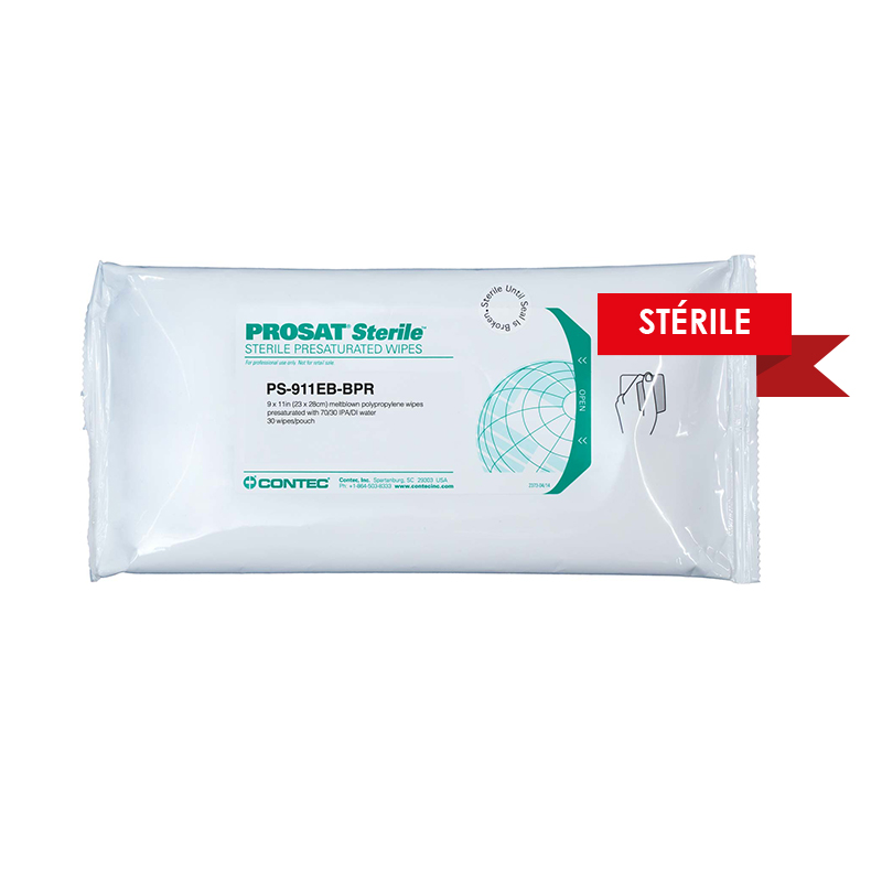 Contec® Prosat 911 IPA STERILE Pre-Saturated Wipes