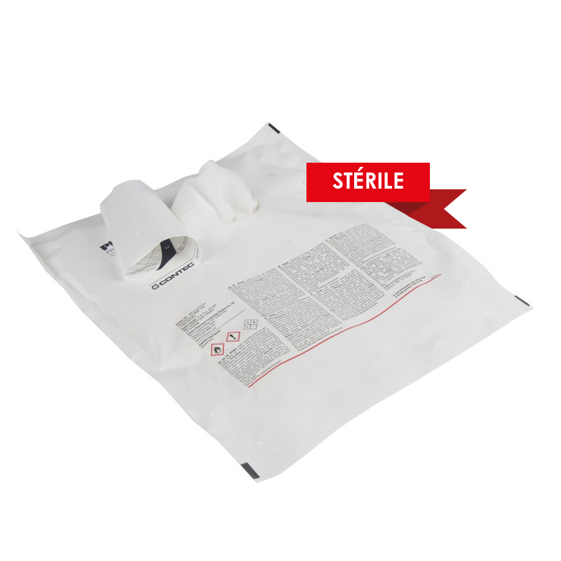 Lingettes Pré-saturées IPA Polynit Heatseal STÉRILE 10x10 Contec®