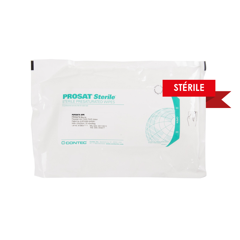 Lingettes Pré-saturées IPA Polynit Heatseal STÉRILE 23x23 Contec®