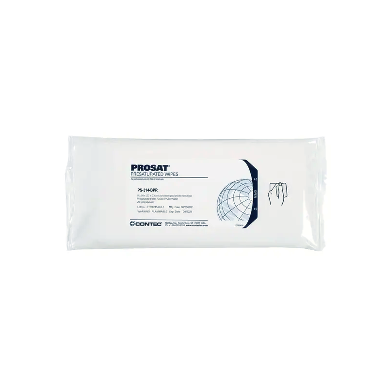 Lingettes Pré-saturées IPA Prosat PI microfibre Contec®