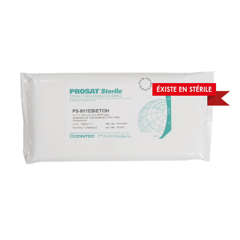 Lingettes Pré-saturées Ethanol Prosat 911 STÉRILE Contec®