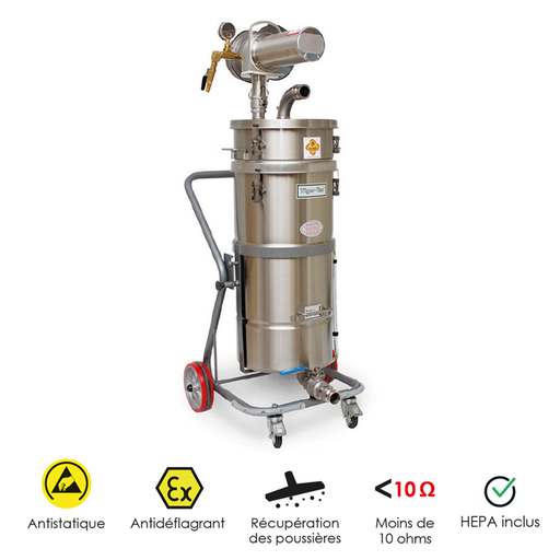 [WEB-TIG110411] Aspirateur ATEX cat.2 industriel SS-IT EX (TC) RE HEPA