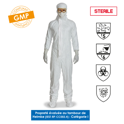 [WEB-DUPIC193BWHDS] Tyvek® Isoclean® Sterile Full Coverall