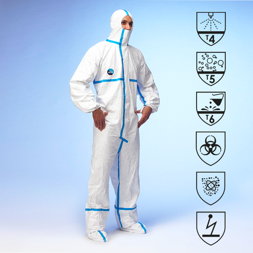 [WEB-DUPTYCHA5TWH16] Tyvek® 600 PLUS Full-Body Coverall