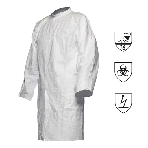 [WEB-DUPTYPL30SWH00] Blouse en Tyvek® à pressions avec 3 poches "500 LABO"