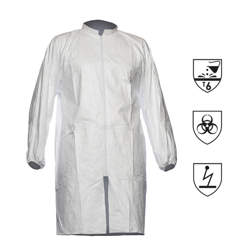 [WEB-DUPTYPL30SWH09] Tyvek® Zipped Gown With 2 Pockets "500 LABO"
