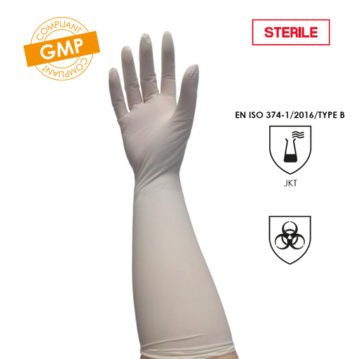 [WEB-BONAGL400S] Gants cleanroom stériles en nitrile CleanView® 16"