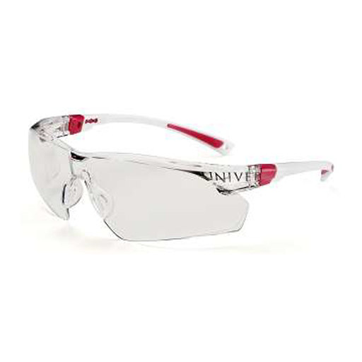 [WEB-UNI506U030200] Clear & Red Safety Glasses