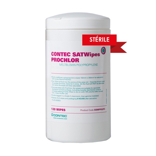 [WEB-CTCBIOPC_XSWPP02PCS] Lingettes Pré-saturées Sporicide Prochlor STÉRILE Contec®
