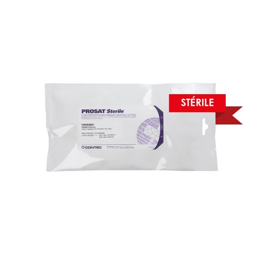 [WEB-CTCPSWE-0001-BPR] Contec® Prosat IPA STERILE Low Endotoxin 23x23 Pre-Saturated Wipes